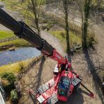Plaatsing uilebord met kraan topzicht